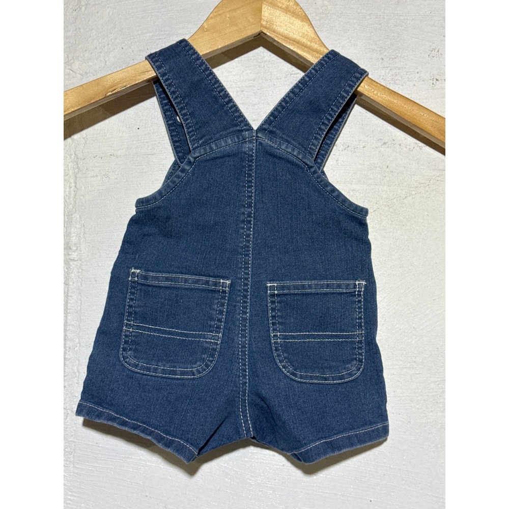 Carhartt Girls Denim Ruffle Shortall Overalls 3M Blue Cotton Stretch Americana - Picture 3 of 8
